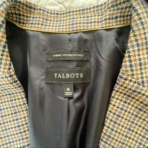 Talbots, size 16, womens herringbone blazer jacket